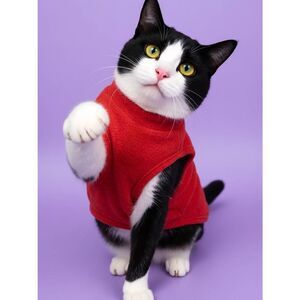 🔸️NWT Red & Blue Pet Fleece Sweater Vest w/Leash Ring Set of 2 Medium